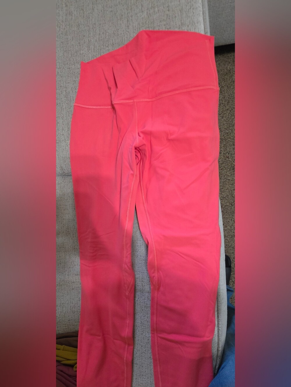 Womens Coral Pink Lululemon Leggings Sze 12